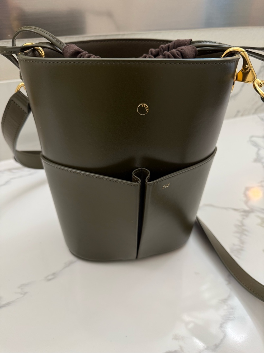 RSVP Low Five Green Crossbody Bag